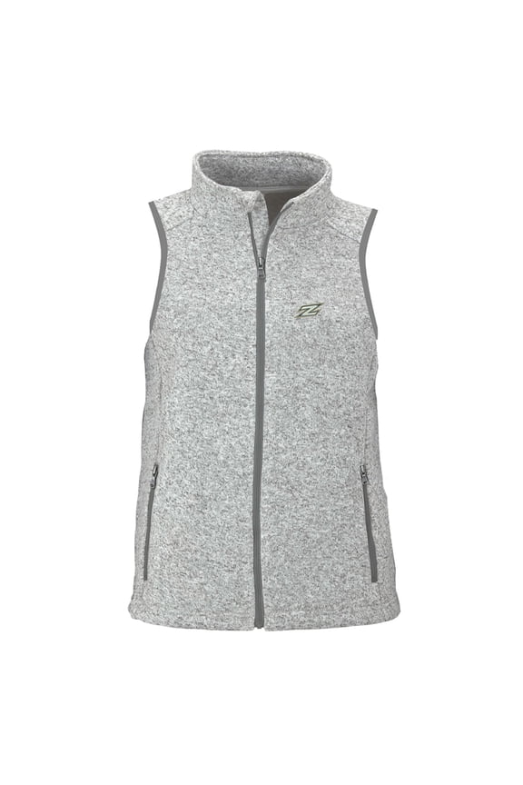 Women's Heather Gray Akron Zips Summit Fleece Full Zip Sweater Vest