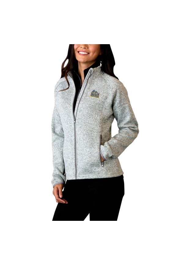 Women's Heather Gray Drexel Dragons Summit Fleece Sweater Full-Zip Jacket