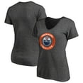 thumbnail image 1 of Women's Heather Gray Edmonton Oilers #WeSkateFor V-Neck T-Shirt, 1 of 3