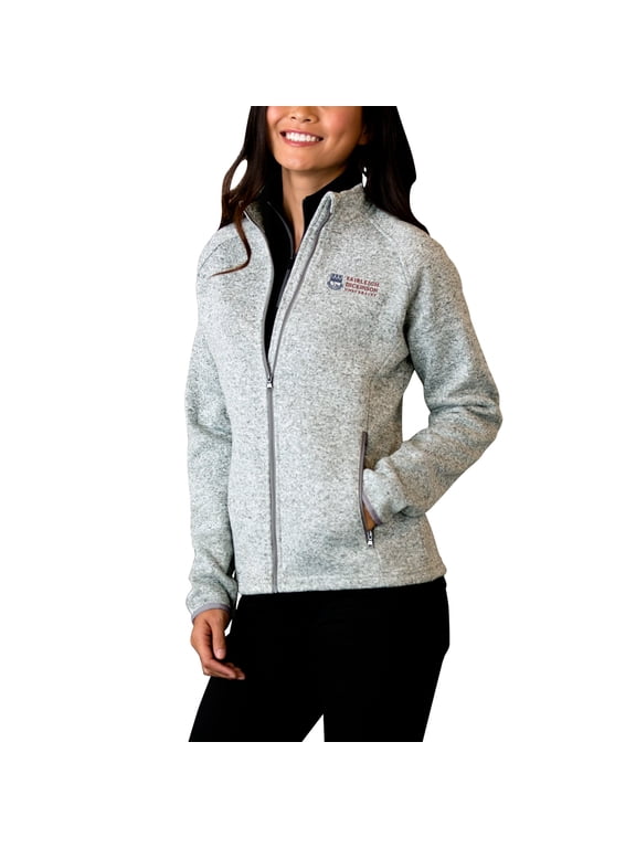 Women's Heather Gray Fairleigh Dickinson Knights Summit Fleece Sweater Full-Zip Jacket