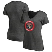 Women's Heather Gray Florida Panthers #WeSkateFor V-Neck T-Shirt
