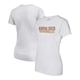 thumbnail image 1 of Women's Heather Gray Florida State Seminoles Checkered Team Name Wavy Tri-Blend T-Shirt, 1 of 3