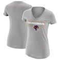 thumbnail image 1 of Women's Heather Gray Halifax Thunderbirds Primary Logo V-Neck T-Shirt, 1 of 3