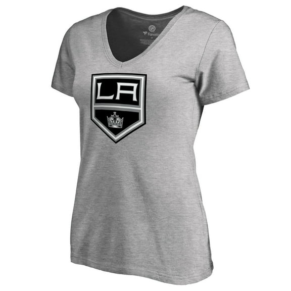 Women's Heather Gray Los Angeles Kings Team Alternate V-Neck T-Shirt