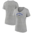 thumbnail image 1 of Women's Heather Gray Los Angeles Rams Team Arc V-Neck T-Shirt, 1 of 3