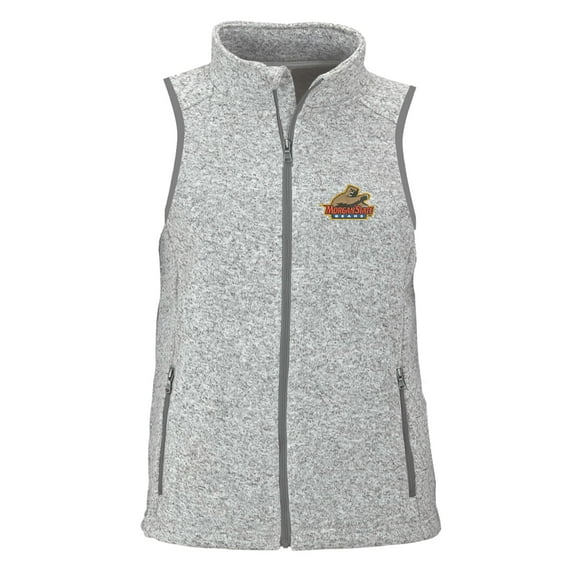 Women's Heather Gray Morgan State Bears Summit Fleece Full Zip Sweater Vest
