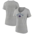 thumbnail image 1 of Women's Heather Gray New York Giants Team Arc V-Neck T-Shirt, 1 of 3