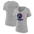 thumbnail image 1 of Women's Heather Gray Pentathlon Radiating Victory V-Neck T-Shirt, 1 of 3