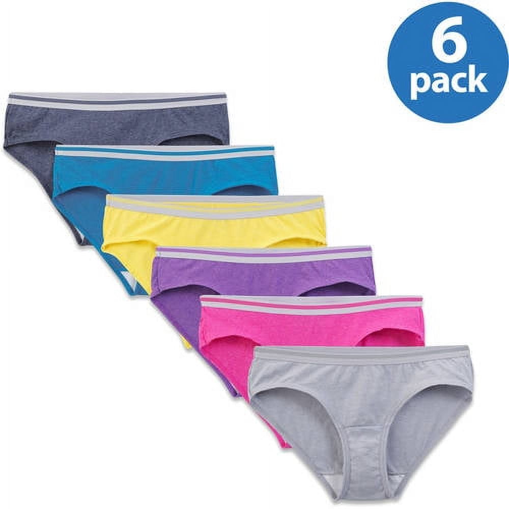 Heather Low Rise Brief Panties - 6 Pack