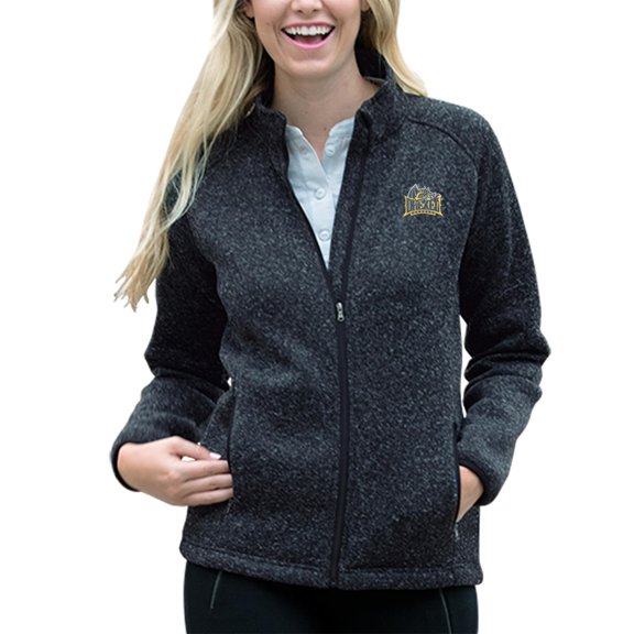 Women's Heather Navy Drexel Dragons Summit Fleece Sweater Full-Zip Jacket