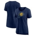 thumbnail image 1 of Women's Heather Navy Indiana Pacers Distressed Logo Tri-Blend T-Shirt, 1 of 3