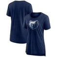thumbnail image 1 of Women's Heather Navy Memphis Grizzlies Gradient Logo Tri-Blend T-Shirt, 1 of 3
