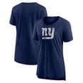 thumbnail image 1 of Women's Heather Navy New York Giants Throwback Team Logo Tri-Blend T-Shirt, 1 of 3