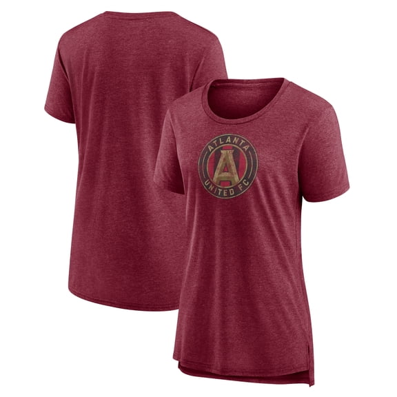 Women's Heather Red Atlanta United FC Distressed Vintage Primary Tri-Blend T-Shirt