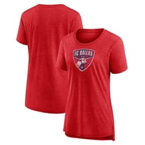 Women's Heather Red FC Dallas Distressed Vintage Primary Tri-Blend T-Shirt
