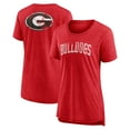 thumbnail image 1 of Women's Heather Red Georgia Bulldogs Slab Serif Tri-Blend T-Shirt, 1 of 3