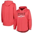 thumbnail image 1 of Women's Heather Red New Jersey Devils Plus Size Fleece Pullover Hoodie, 1 of 3