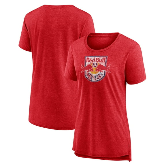Women's Heather Red New York Red Bulls Distressed Vintage Primary Tri-Blend T-Shirt