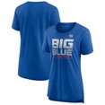 thumbnail image 1 of Women's Heather Royal New York Giants Hometown First Down Tri-Blend T-Shirt, 1 of 3