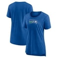 thumbnail image 1 of Women's Heather Royal Seattle Seahawks Throwback Team Logo Tri-Blend T-Shirt, 1 of 3
