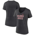 thumbnail image 1 of Women's Heathered Charcoal Oklahoma Sooners Stride for Stride V-Neck T-Shirt, 1 of 3