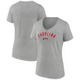 thumbnail image 1 of Women's Heathered Gray Carolina Hurricanes Team Arc V-Neck T-Shirt, 1 of 3