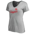 thumbnail image 1 of Women's Heathered Gray Houston Cougars Dora V-Neck T-Shirt, 1 of 3