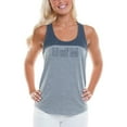 thumbnail image 1 of Women's Heathered Gray/Navy Michigan Wolverines Burnout Logo Tank Top, 1 of 1