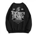 thumbnail image 1 of Women's "Heaven Made" Graphic Breathable Sweatshirt Casual Comfortable Round-neck long-sleeved Black S-3XL, 1 of 6