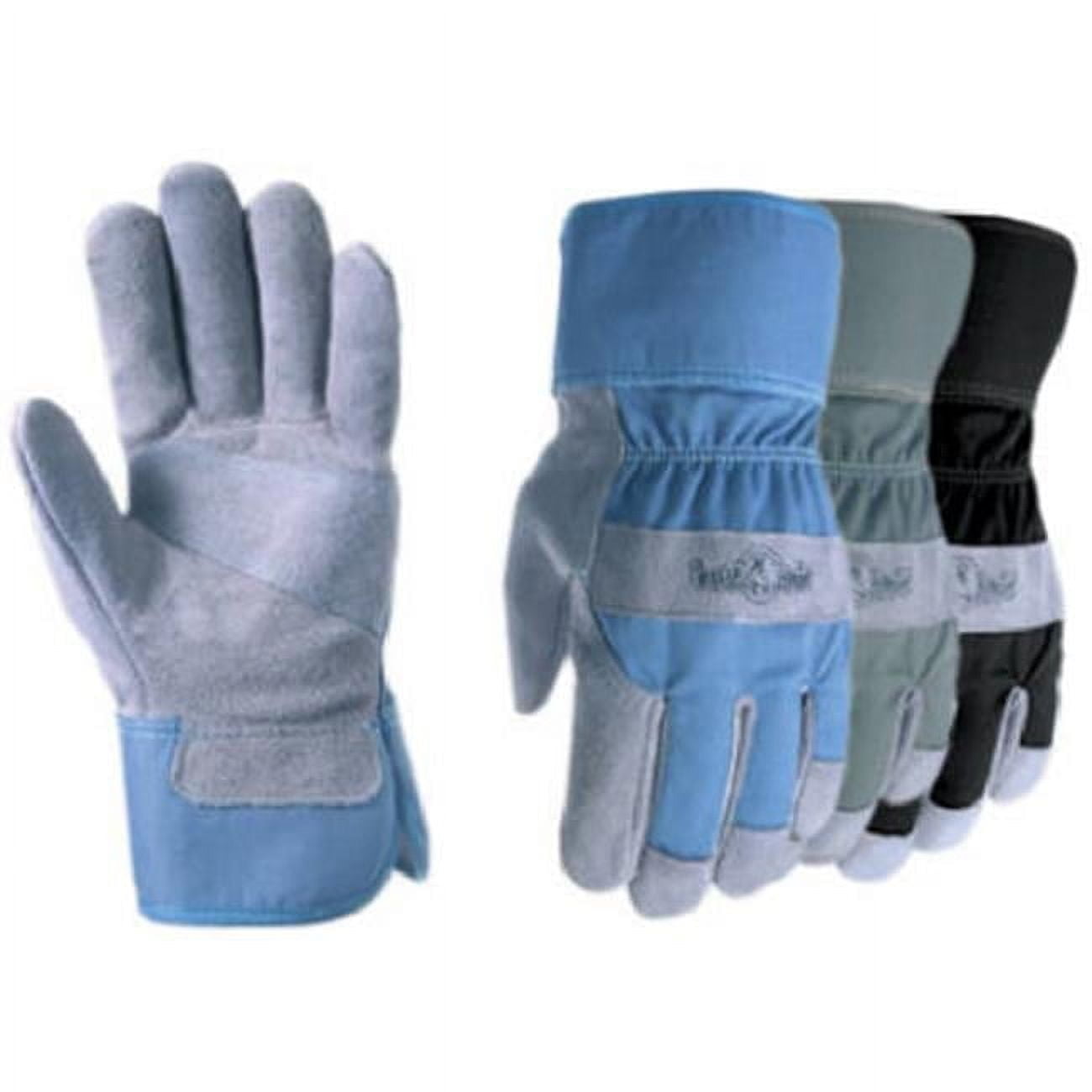 Women's Heavy Duty Leather Palm Work Gloves with Safety Cuff (Wells Lamont 4113S), Small , Tan