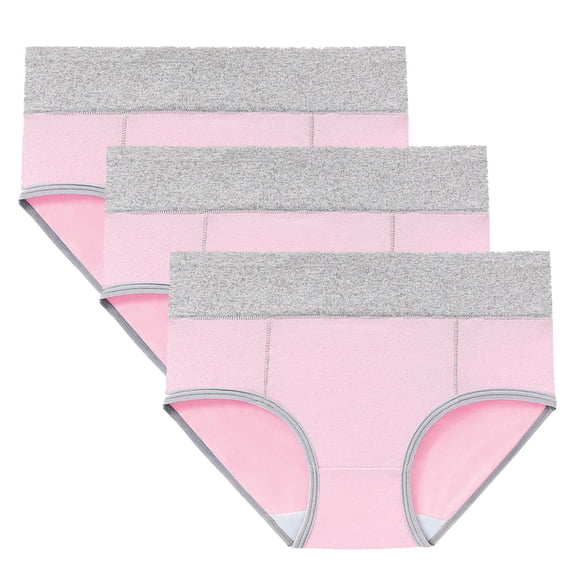 Women's Heavy Flow Period Underwear High Waisted Postpartum Menstrual Panties Reusable Panties 3 Pack