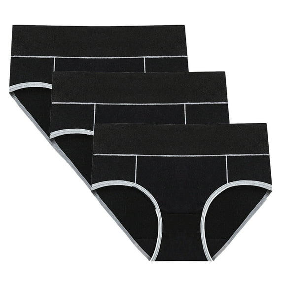 Women's Heavy Flow Period Underwear High Waisted Postpartum Menstrual Panties Reusable Panties 3 Pack