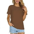 thumbnail image 1 of Women's Heavyweight 100% Cotton 12-Color Drop Shoulder Crew Neck T-Shirt, 1 of 13
