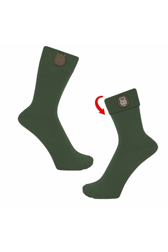 Women's Hedgehog Flip Socks Funny Cute Animal Rodent Critter Graphic Novelty Footwear