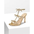 thumbnail image 1 of Women’s Heeled Sandals Stiletto Heels Rhinestone Bow Sandals, 1 of 7