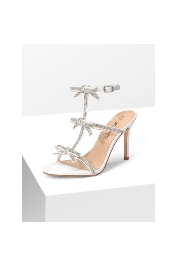 Women’s Heeled Sandals Stiletto Heels Rhinestone Bow Sandals