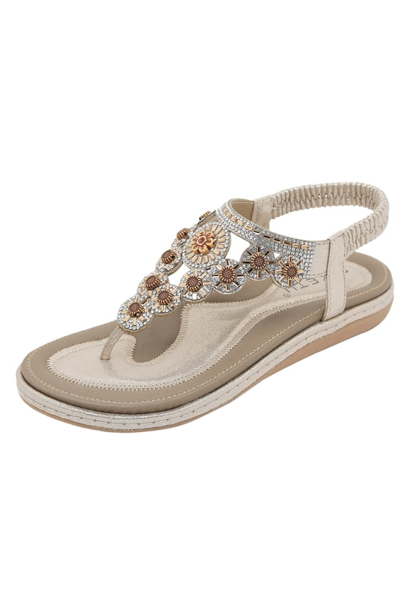 Women's Heeled Sandals Women Clip Toe Sandals Jelly Beach Flip Flops Female Students Korean Fashion Wear Summer Flat Sandals Gold 37