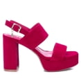 thumbnail image 1 of Women's Heeled Suede Sandals With Platform By XTI, 14139707 Pink, 1 of 1