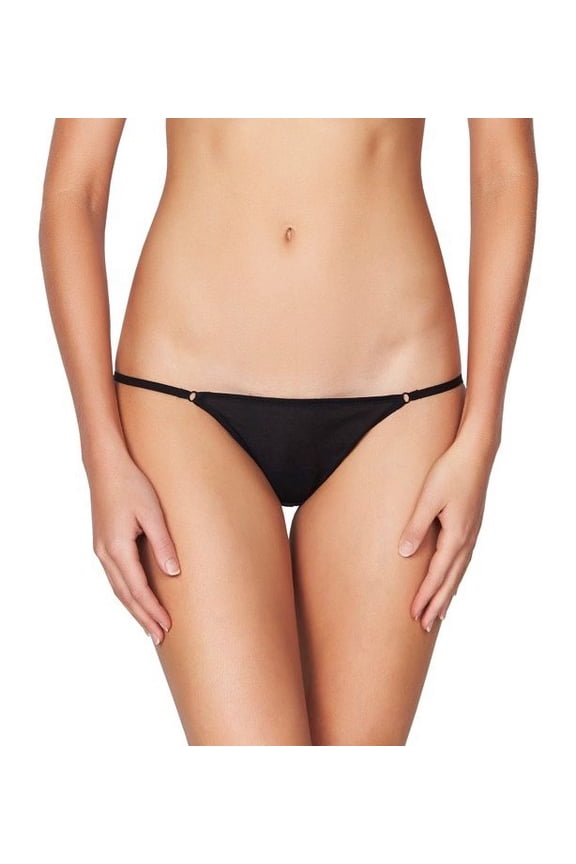 Women's Heidi Klum Intimates H30-1561B Gloss Bar Bikini Brief Panty (Black L)