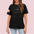 thumbnail image 1 of Women's Hello Darkness My Old Friend Pullover Crewneck Short Sleeve T-Shirt St. Patrick's Day Shirt, Black S, 1 of 7
