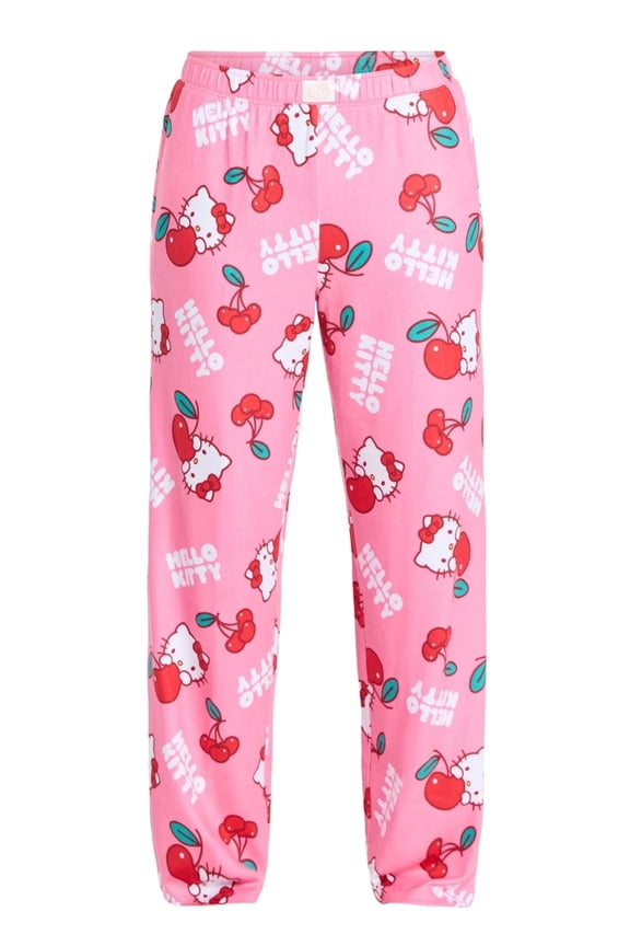 Women's Hello Kitty Pink Pajama Sleep Pants - 3X