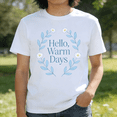 thumbnail image 1 of Women's “Hello, Warm Days” Floral and Bird Graphic Tee – Spring-Inspired Nature T-Shirt, 1 of 8