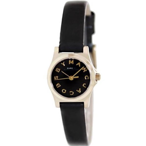 Women's Henry Dinky MBM1240 Black Leather Swiss Quartz Watch