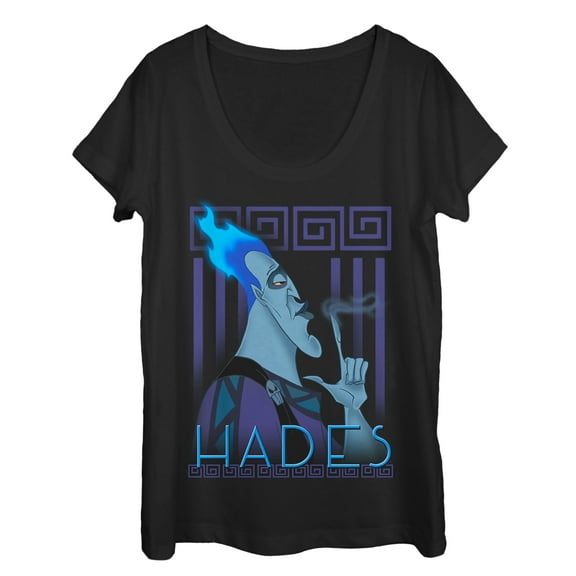 Women's Hercules Hades Flame  Scoop Neck Black Medium