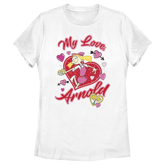 Women's Hey Arnold! My Love, Arnold! Graphic Tee White X Large