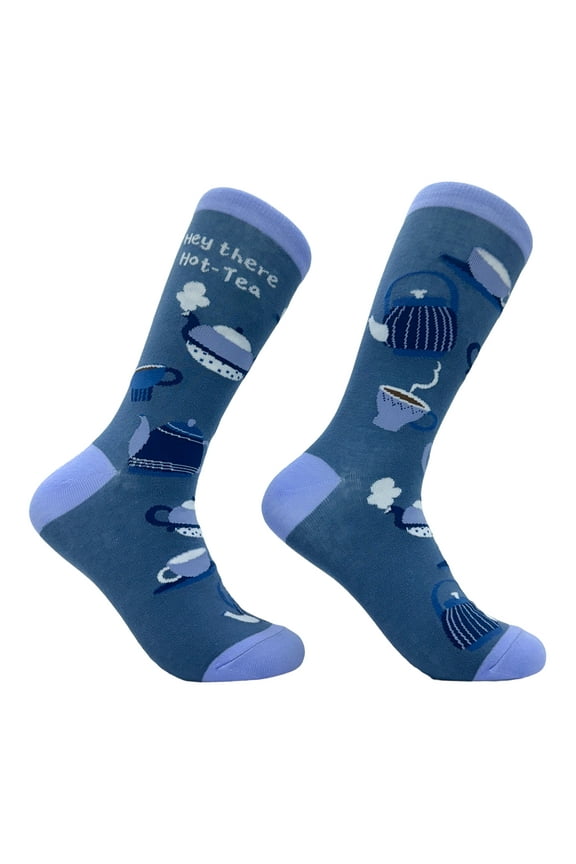 Women's Hey There Hot Tea Socks Funny Pick Up Like Caffeine Lovers Footwear