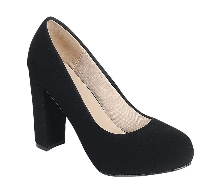 Women’s Hidden Platform Block Heel Pumps