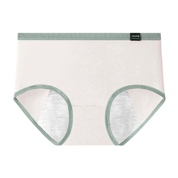 Women's High Absorbency Menstrual Underwear - Leakproof, Cotton-Polyester Blend, Mid-Waist, Suitable for Heavy Flow/Postpartum