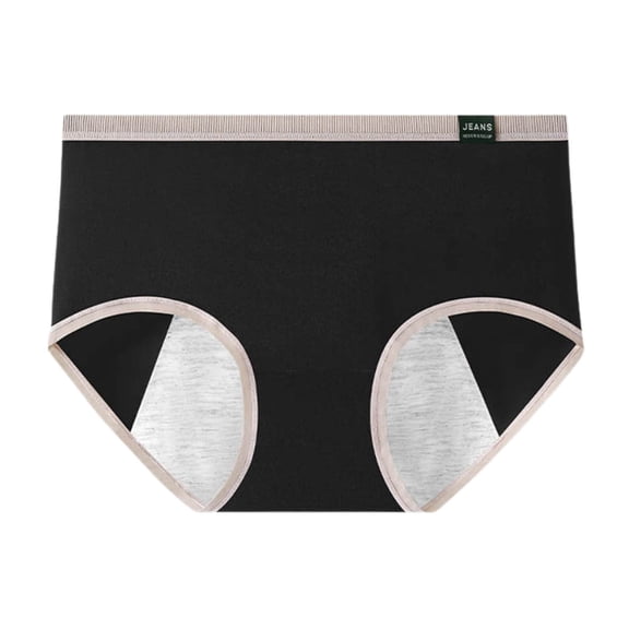 Women's High Absorbency Menstrual Underwear - Leakproof, Cotton-Polyester Blend, Mid-Waist, Suitable for Heavy Flow/Postpartum