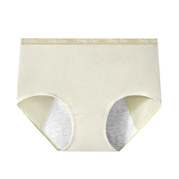 Women's High Absorbency Menstrual Underwear - Leakproof, Cotton-Polyester Blend, Mid-Waist, Suitable for Heavy Flow/Postpartum
